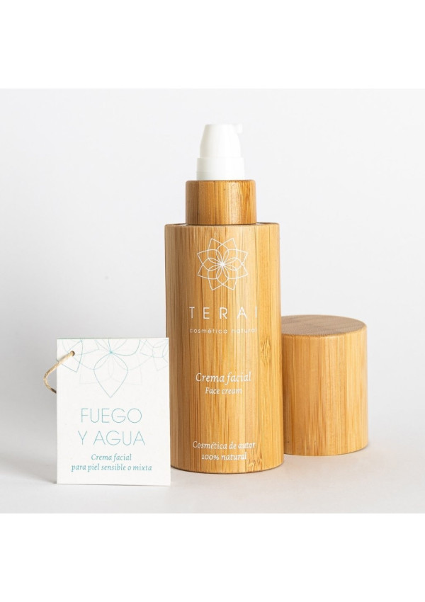"Fuego y Agua " Crema hidratante facial para piel sensible o mixta 50 ml