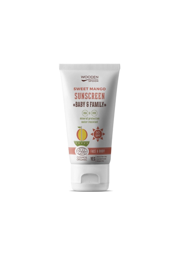 Loción solar Baby & Family Sweet Mango SPF50 · Wooden Spoon