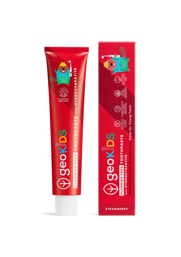 Pasta dental infantil con hidroxiapatita - Fresa - Sin flúor 75 ml