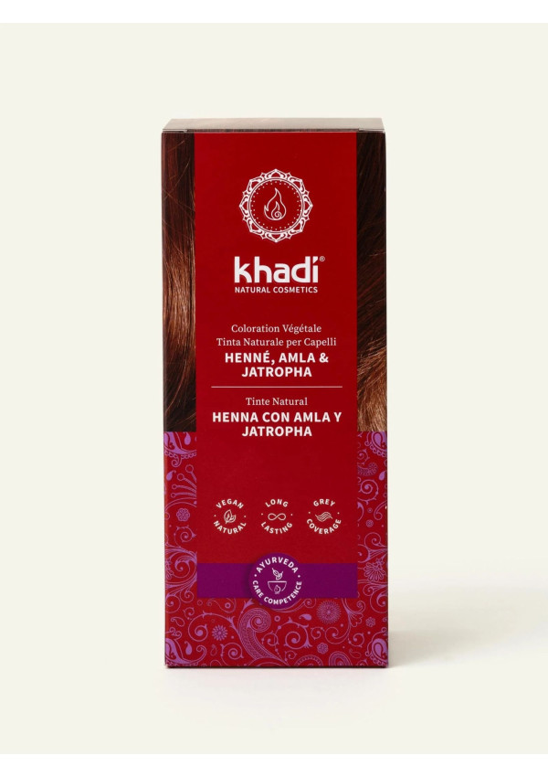 Henna, Amla & Jatropha · Coloración Vegetal Rojo Oscuro · 100 g