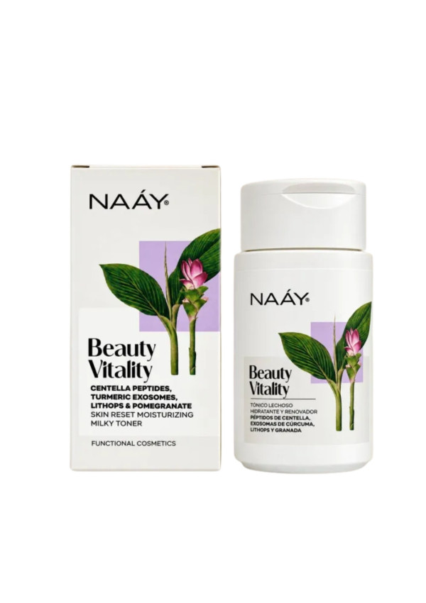Milky toner ecológico con péptidos de centella y exosomas | Naáy Botanicals
