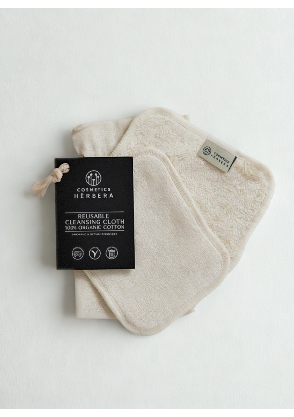 Reusable Cleansing Cloth · Muselinas de algodón orgánico, pack de 2