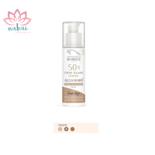 Crema Solar Facial SPF 50 Color Beige 50 ml