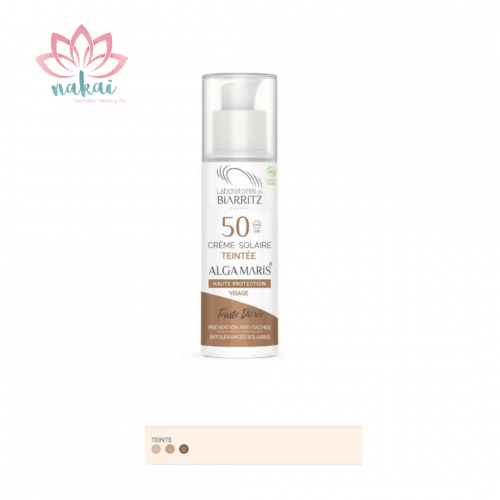 Crema Solar SPF 50 Color dorado 50 ml