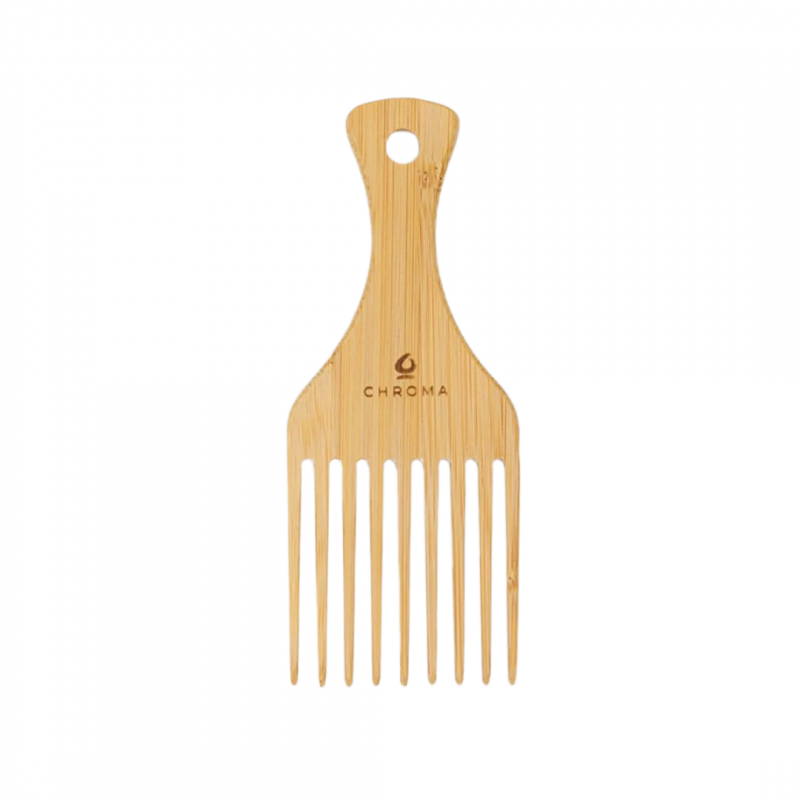 Peine de bambú para cabellos afro