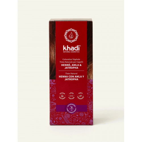 Henna, Amla & Jatropha · Coloración Vegetal Rojo Oscuro · 100 g